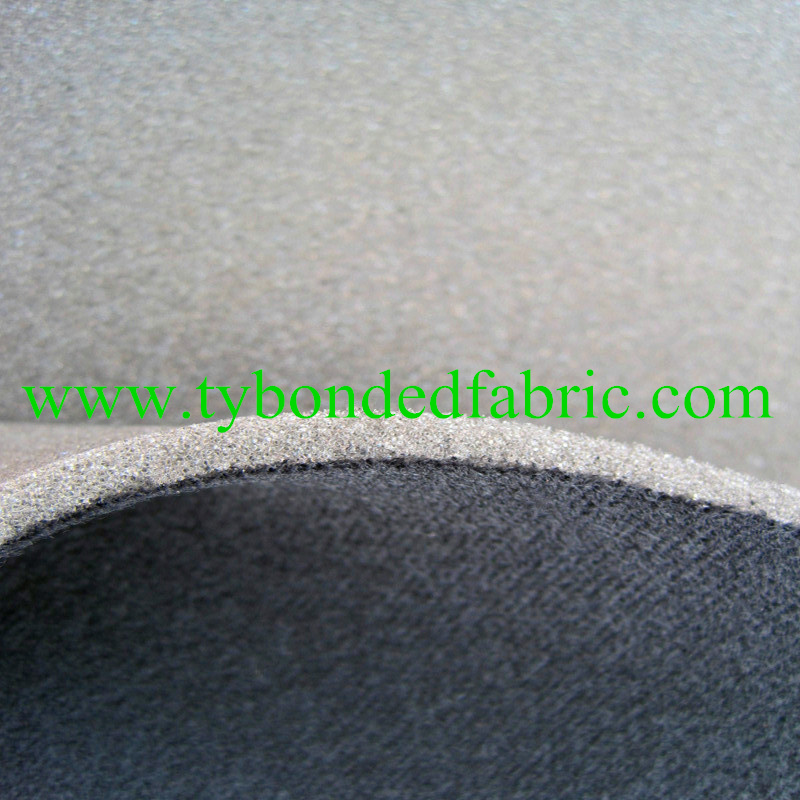 china pu foam bond vlevet fabric factory