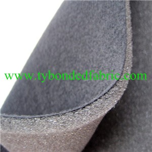 black polyester velvet fabric flame bond black 5mm sponge