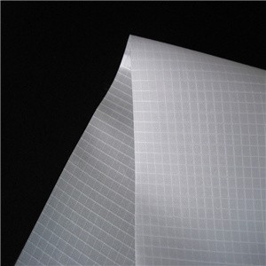 white grid 210D oxford fabric bond waterproof transparent tpu film